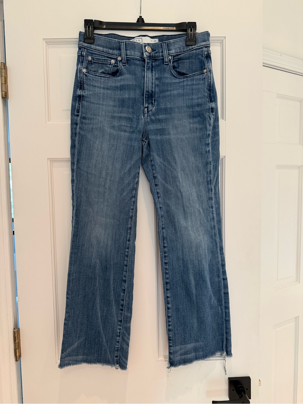 AYR The Bomb Pop Frayed Jeans size 29 cropped fall denim